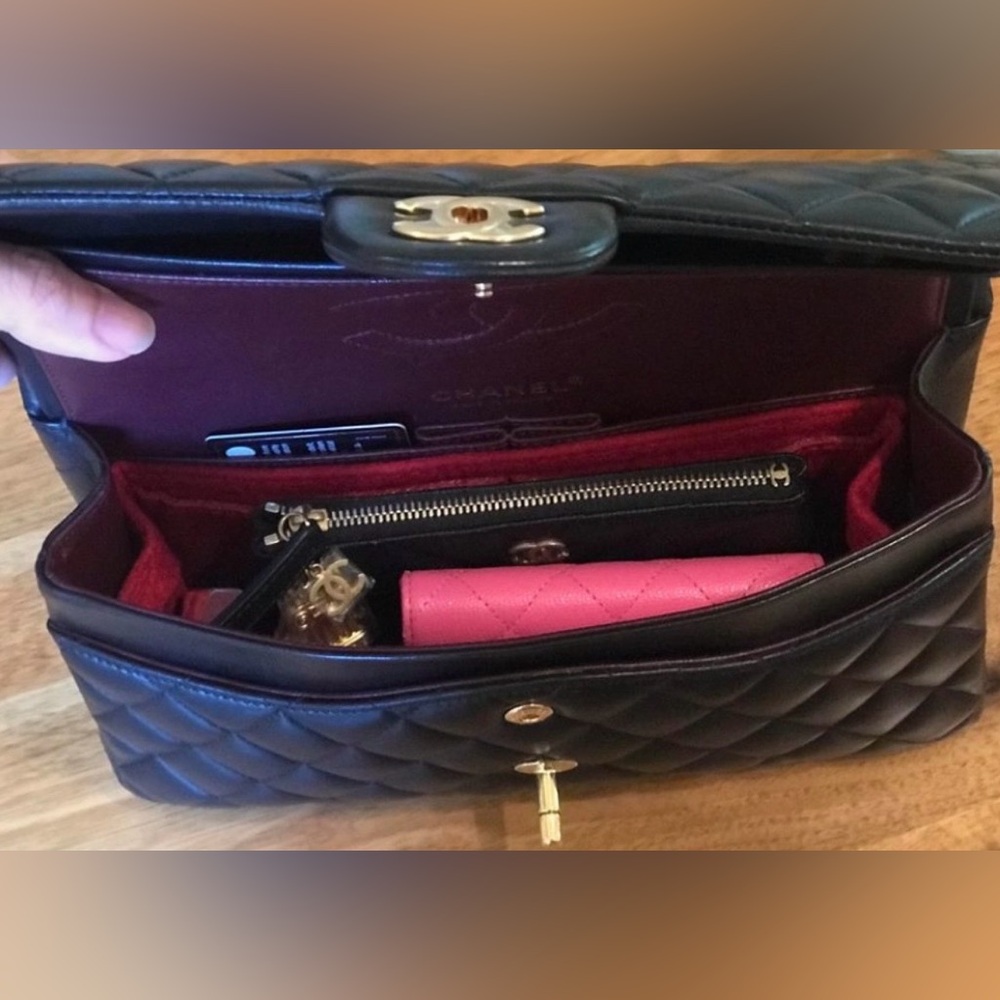 Chanel classic jumbo double flap bag organizer.